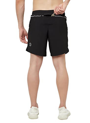 Image of TRUEREVO - 2 in 1 Running Sports Shorts for Men with Mobile Phone Pocket - Quick Dry & Lightweight Moisture-Wicking Active Wear, Gym Shorts for Men Workout - Double Layer Half Pant with Inner Tights
