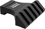 TPO 45 Degree Offset Mount Low Profile Picatinny Offset Mount for Flashlight Laser Sights Optics (5 SLOT-1PC-BLACK) MT4502-5