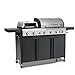 Produktbild LANDMANN Gasgrill CALIANO 6.1 cooK mit Pizzaaufsatz und Pizzastein | Mit 6 Brennern zur Einrichtung unterschiedlicher Garzonen | Cook-Zone | Emaillierte Roste aus Gusseisen | Inkl. Deckelthermometer