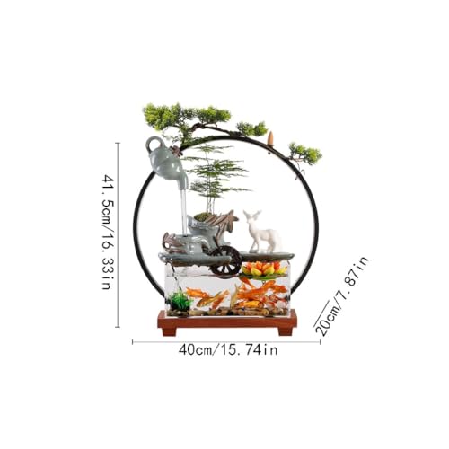 Fontaine d'intérieur pour salon créative avec circulation d'eau et verre - 3