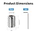FOCMKEAS 50 Pcs M4×5mm 304 Stainless Steel Allen Head Hex Socket Flat Head Set Screws,Allen Head Set Screws with Hex Key for Home Maintenance, Precision Instruments, and Industrial Equipment