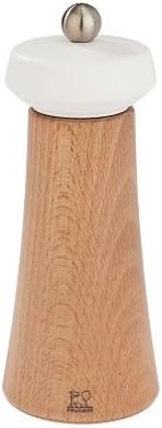 Peugeot Tokyo Natural Wood Salt Mill, 16cm/6-1/4-Inch, White Matte