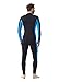 Hevto Wetsuits Men 3/2mm Neoprene Front Zip Full Wet Suit in Cold Water for Swimming Surfing Diving Snorkeling Paddle Boarding (M3-Blue, M)
