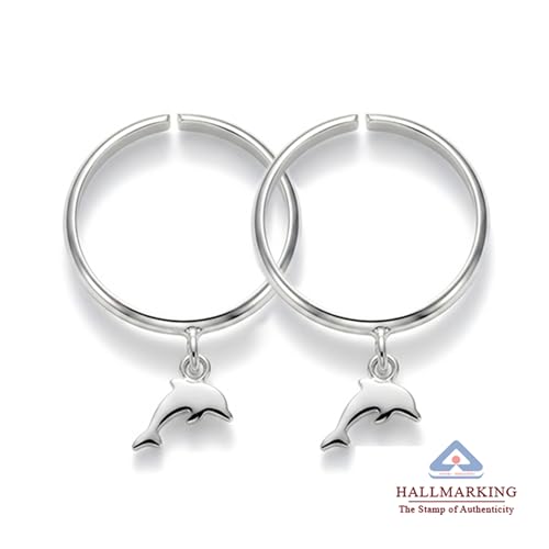 Image of TRUESILVER ACPL 925 Sterling Silver Toe Rings for Women (Adjustable) BIS Hallmarked Multi-Design Bichiya | Pure Chandi Foot Jewelry | Gift for Mom, Anniversary, Birthday, Wedding