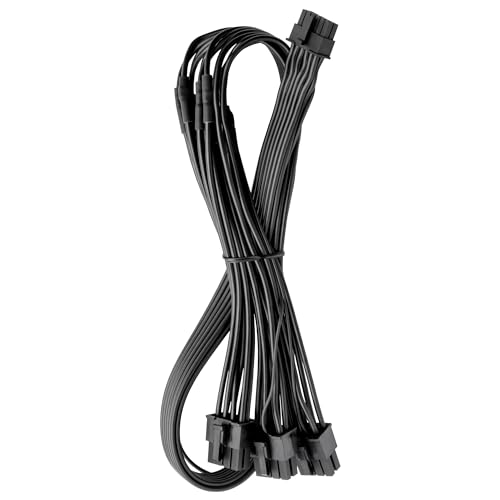 CableMod Basics RT-Series 12VHPWR StealthSense PCI-e Cable for ASUS/Seasonic/Phanteks (Black, 16-pin to Triple 8-pin, 60cm)
