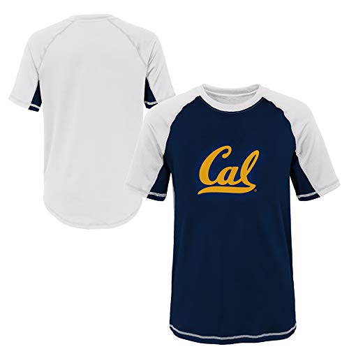 Outerstuff NCAA Youth Boys (8-20) Color Block Rash Guard, California Golden Bears Small (8)