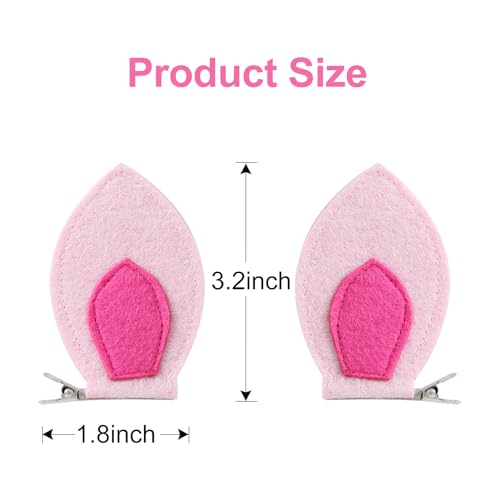 Pinzas para cabello orejas de cerdo rosa Fancheer miniatura 2
