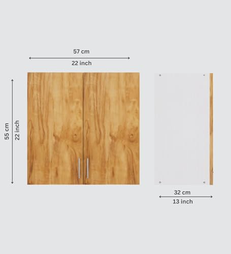 Image of SPECIALITY PANELS 2 Door Modular Wall Mounted Kitchen Cabinet with Adjustable Shelf Space Saving Storage Unit Engineered Wood Cupboard for Kitchen Living Room Organizer Furniture | DIY Assembly