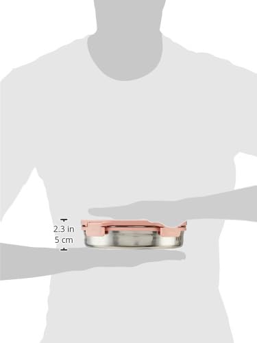Image of Ganesh Classy Stainless Steel Lunch Box Container with Airtight Lid for Office & School Use /Food Grade /Air Tight /Easy to Carry /Leak Proof (800ml +150ml) Pink