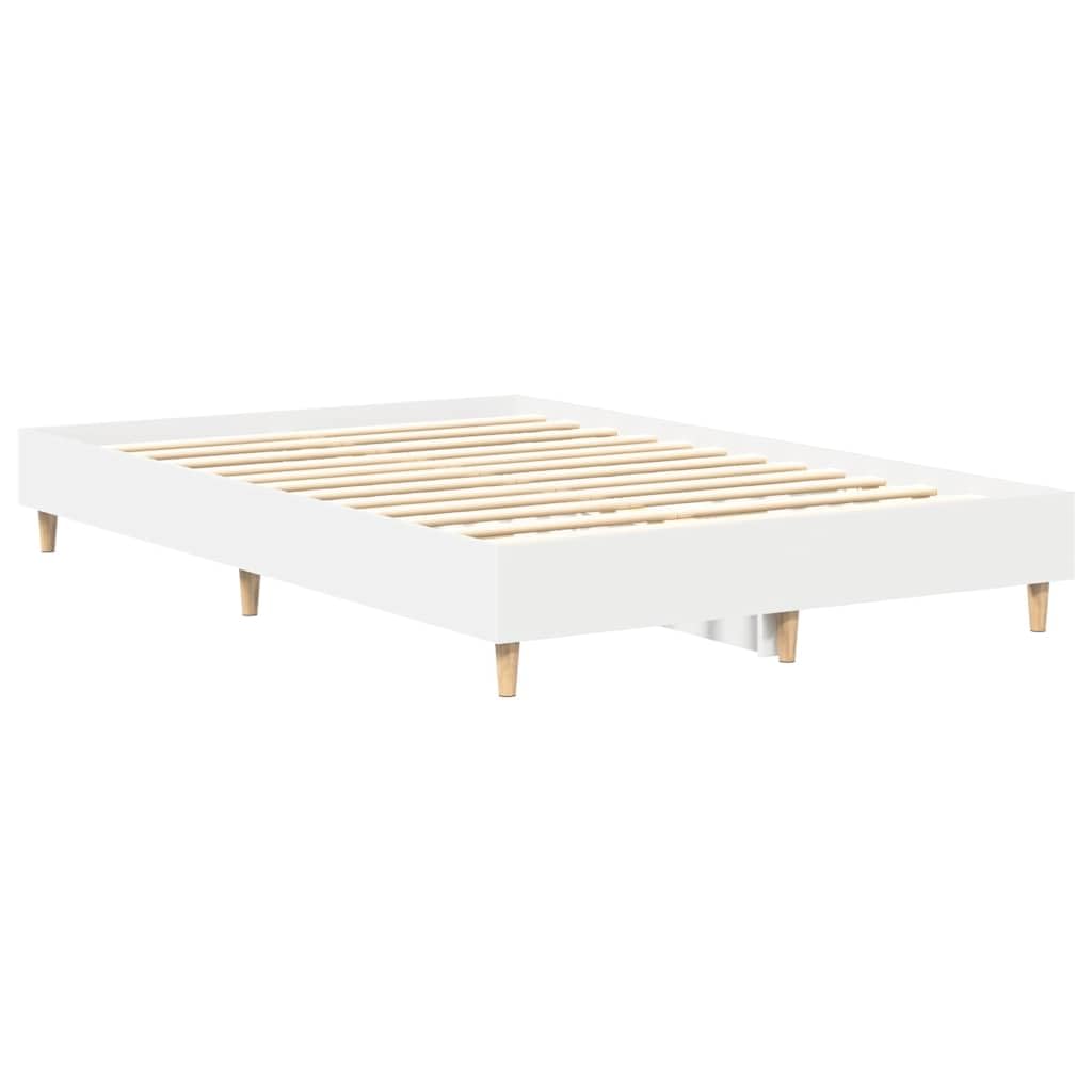 vidaXL Giroletto Senza Materasso Bianco 140x190 cm Legno Multistrato, mobili per Camera da Letto, Base del Letto, Letto Matrimoniale, Letto