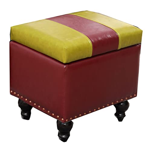 Marchepied polyvalent et petit pouf rectangulaire beige moderne avec rangement