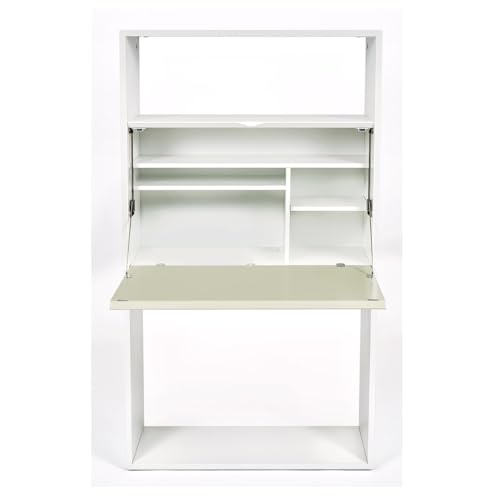Paris Prix Bureau Secrétaire Design Loma 157cm Blanc