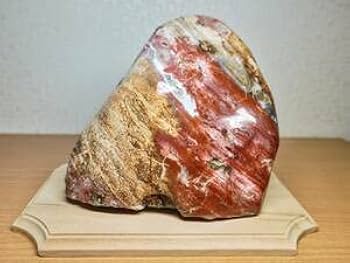 天然石/錦石/ ジャスパー/鑑賞石/木製台座付き 天然石/錦石/ ジャスパー/鑑賞石/木製台座付き 水石