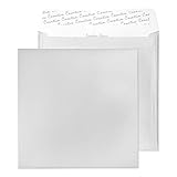 Blake Creative Shine Metallic Square Invitation Envelopes, 8 5/8 x 8 5/8 Inches, Metallic Silver, Peel & Seal (512-76) - Pack of 250