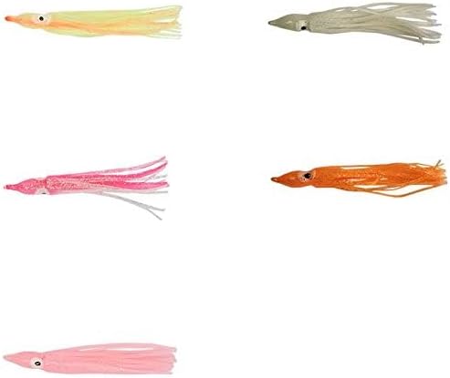 JJZS Glow Soft Plastic Octopus Squid Skirt Lures, 0.03 oz, 1.97 in, photo 6 of 8
