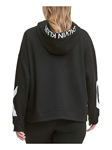 Calvin Klein Womens Plus Performance Sweatshirt Comfy Hoodie Black 3X #TOP1