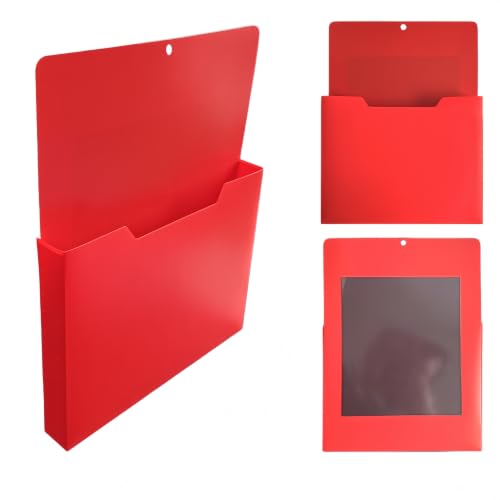 Image of Magnetic File Holder, A4 Magnetic Document Holder (Red)
