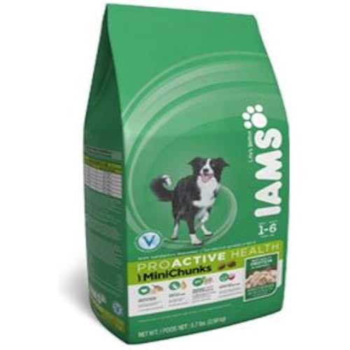IAMS Proactive Health Minichunks Premium Dry Dog Food, Adult Dog Food Dry Recipe, 15 lb. Bag