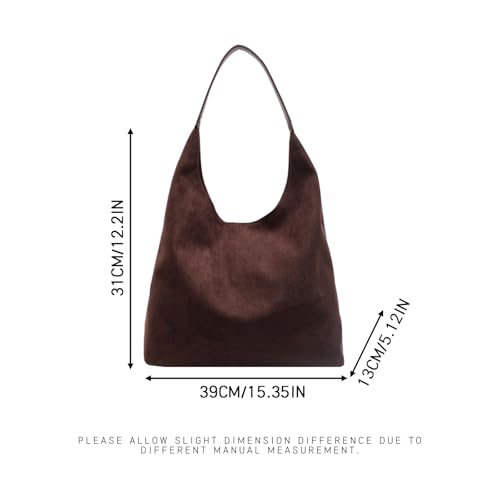 Women's Suede Tote Bag, Stylish And Simple Commuting Shoulder Large Capacity Bucket Bag2