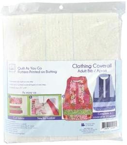 Quilt As You Go Coverall Adult Bib/Apron - 1/pack