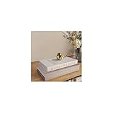 RolenBox Decorative Books,Coffee Table Decor with Linen Coffee Table White Books Stack Bookshelf...