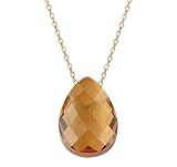 GARVIS Zultanite Necklace; 925 Sterling Silver: Color Changing Rare Gemstone: For Women - Anniversary, Valentine’s Day, Birthday, Christmas, Jewelry Gift (Briolette, Rose Gold)