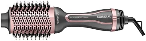 MONDIAL Escova Secadora Keratin, Bivolt, Grafite/Golden Rose - ES-11-BI