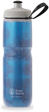 Polar Bottle Gym Sport Insulated Water Bottle - BPA-Free, Sport & Bike Squeeze Bottle with Handle (Fly Dye - Electric Blue, 24 oz), LDPE, TPU