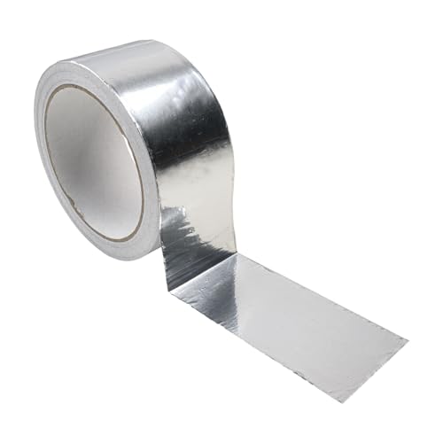 Ruban adhésif en aluminium argenté 50mm x 20m de 0,1mm d'épaisseur pour isolation