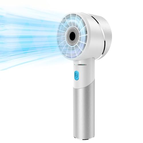 COZOME Ventilador de mano [16H Max] Portátil 7000 RPM 4 Niveles Alta Velocidad Ventilador personal, Aleación Mini USB Ventilador de Bolsillo para Olímpico/Exterior/Oficina/Hogar Hombre Mujer Regalo