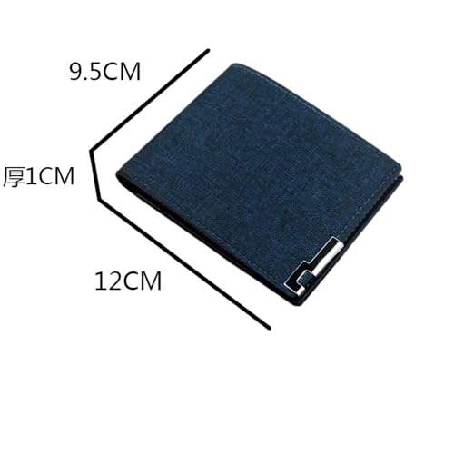 Men's short wallet, large capacity wallet card bag, multi slot ultra-thin zero grip bag (black)2