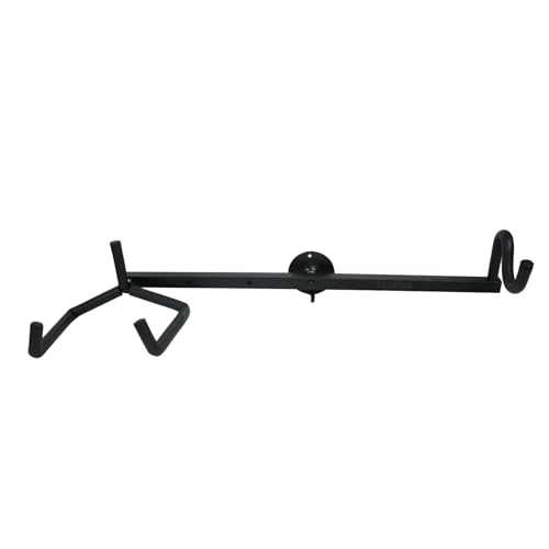 Image of Kadence WM-KG8A Home Series Guitar Wall Mount | 180 Degree Horizontal Display Hook | Foam-Padded Long Arm Hanger | Heavy-Duty Metal Build | for Acoustic, Electric & Bass Guitar | Black