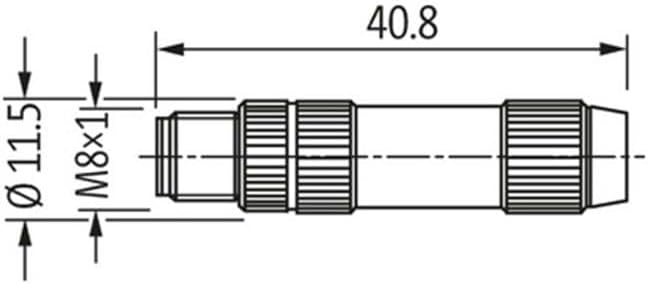 MURR ELEKTRONIK 7000-08331-0000000 Insulation Displacement (IDC) Connection, M8 Barrel, Field WIREABLE Connector, 22-26 AWG, 3-PIN Male, Accepts Cable Diameter Size 2.5-5.1MM, AXIAL Connection