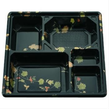 Amazon.co.jp: 弁当容器 業務用 二段会席 85-85 朱染はなふさ 20入 2段