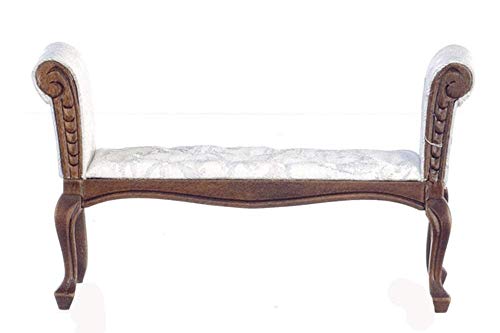 Meuble miniature Melody Jane : installez ce banc long john en chêne foncé dans votre chambre