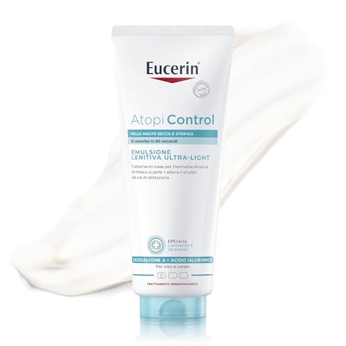Eucerin Atopi Control Emulsione Corpo Lenitiva Ultra-Light 400 ml, Crema