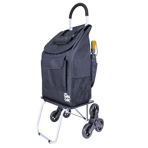 dbest Products 01-599 Bigger Trolley Dolly Stair Climber Grocery Foldable Cart Condo Apartment, Black, 44 Inch by dbest products - Used condition - CA$57.01
