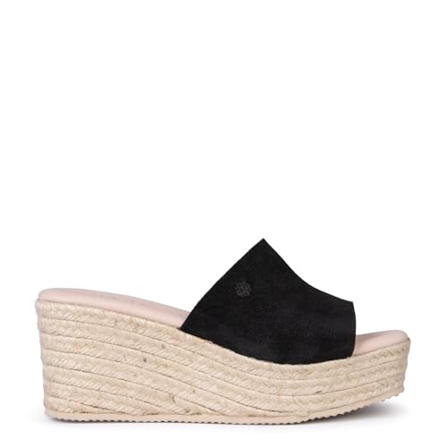 miMaO Cuñas con plataforma de esparto NEGRO, EU 39
