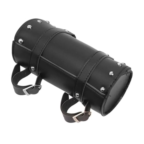 Sacoche latérale moto étanche en cuir pour outillage et rangement de bloc-disque
