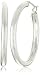 Sterling Silver 3x30 Polished Clicktop Hoop Earrings