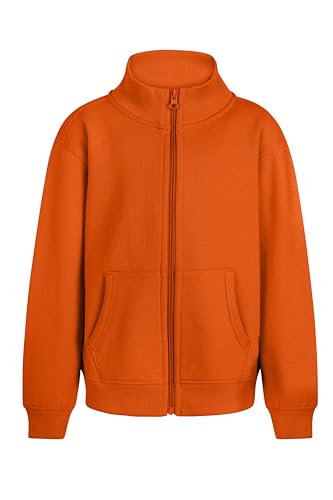 Mukua SZ270K Cooper Kids Sweatshirt für Kinder, mit Reißverschluss, Orange, Größe 9/11, Orange, 9-11 Jahre