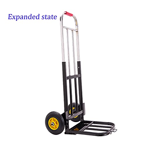 Carretilla plegable con ruedas sólidas y capacidad 125 kg miniatura 5