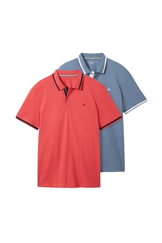 Polo Tom Tailor homme lot de 2 en maille piquée respirante premium