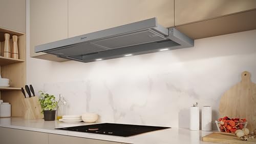 NEFF D49ED22X1 Dunstabzugshaube, Flachschirmhaube N50, 90 cm, , Energieeffizienzklasse A, Silbermetallic