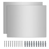 ONEEON Paraschizzi in acciaio inox, 61 x 76 cm, per cucina, confezione da 2