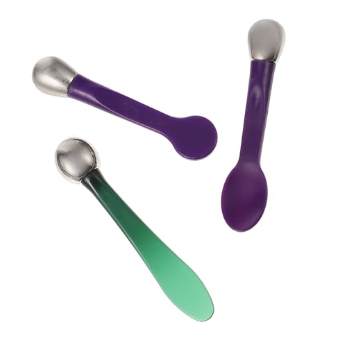 iplusmile 3 piezas Cucharas Cosméticas para Crema y Masaje Ocular Herramienta Facial para Cuidado de Diseño Compacto y Portátil para Reducción de Flacidez y Arrugas Profesional y Personal