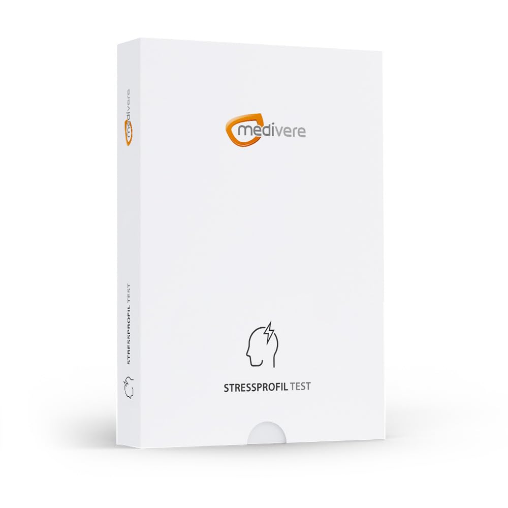 medivere Stressprofil Speicheltest - Laborchemische Analyse des Stresshormons Cortisol im Tagesprofil zur Bestimmung der Stressbelastung