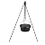 Stansport Cast Iron Camping Tripod for Outdoor Campfire Cooking