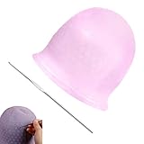 Gorro de Silicona para Hacer Mechas Reutilizable Gorro de Tinte Highlight Gorra de Color de Cabello para Mujeres Niñas Cabello Teñido