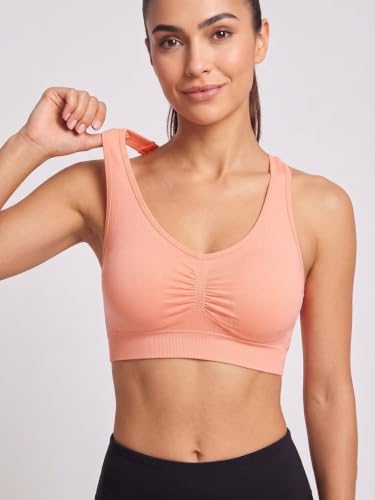Image of Seamless Comfort: Padded Slip-On Sports Bra for Women - Effortless Support and Style (Free Size-Best for 30 to 36 Boob Size)